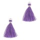 Kwastje Ibiza style 1.5cm Silver - chive blossom purple